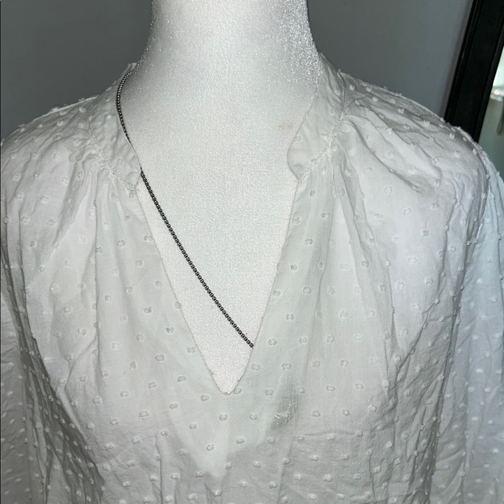 3x20 A New Day White Tie Front 3/4 Sleeve Blouse - Picture 2 of 8